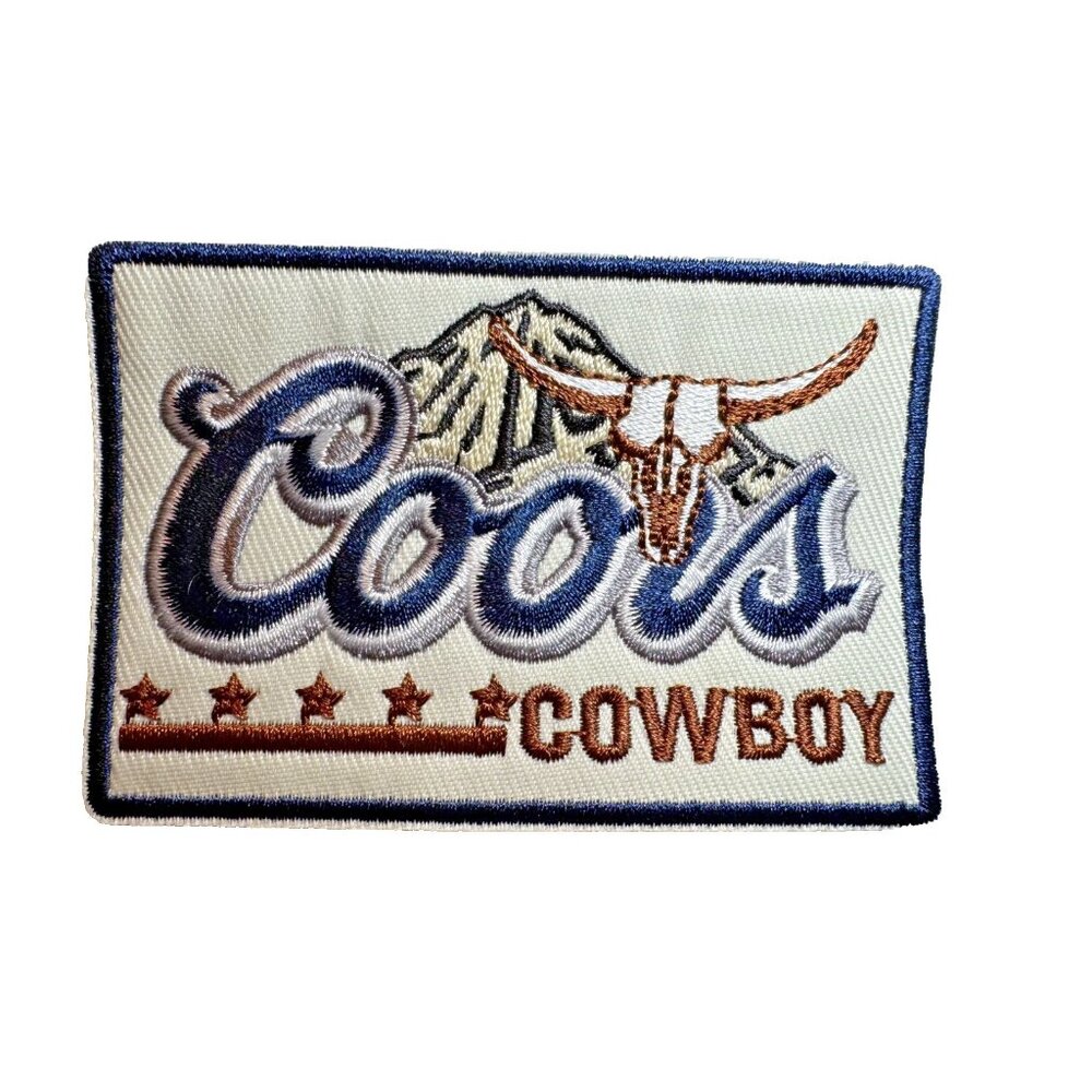 Coors Banquet Beer Cowboy Rodeo 3.5in Embroidered Sew/Iron-on Patch